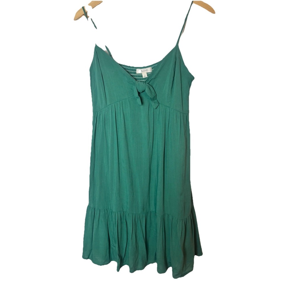 Becaal Spaghetti‎ Strap Sundress Size Small Green Girly Beach Boho Summer